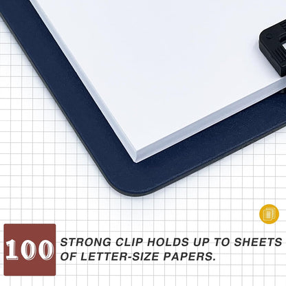 Clipboards 4 Pack Plastic Clipboards Letter Size, Durable Clipboard with Low Profile Metal Clip for Classroom Office Teachers Students Nurses