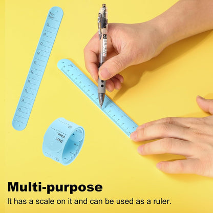 uxcell 2Pcs Writable Wrist Band, 9.45" x 1.18" Waterproof Slap Bracelet Reusable Writable Erasable to Do List Silicone Memo Wrist Bands for Planner Reminder (White)