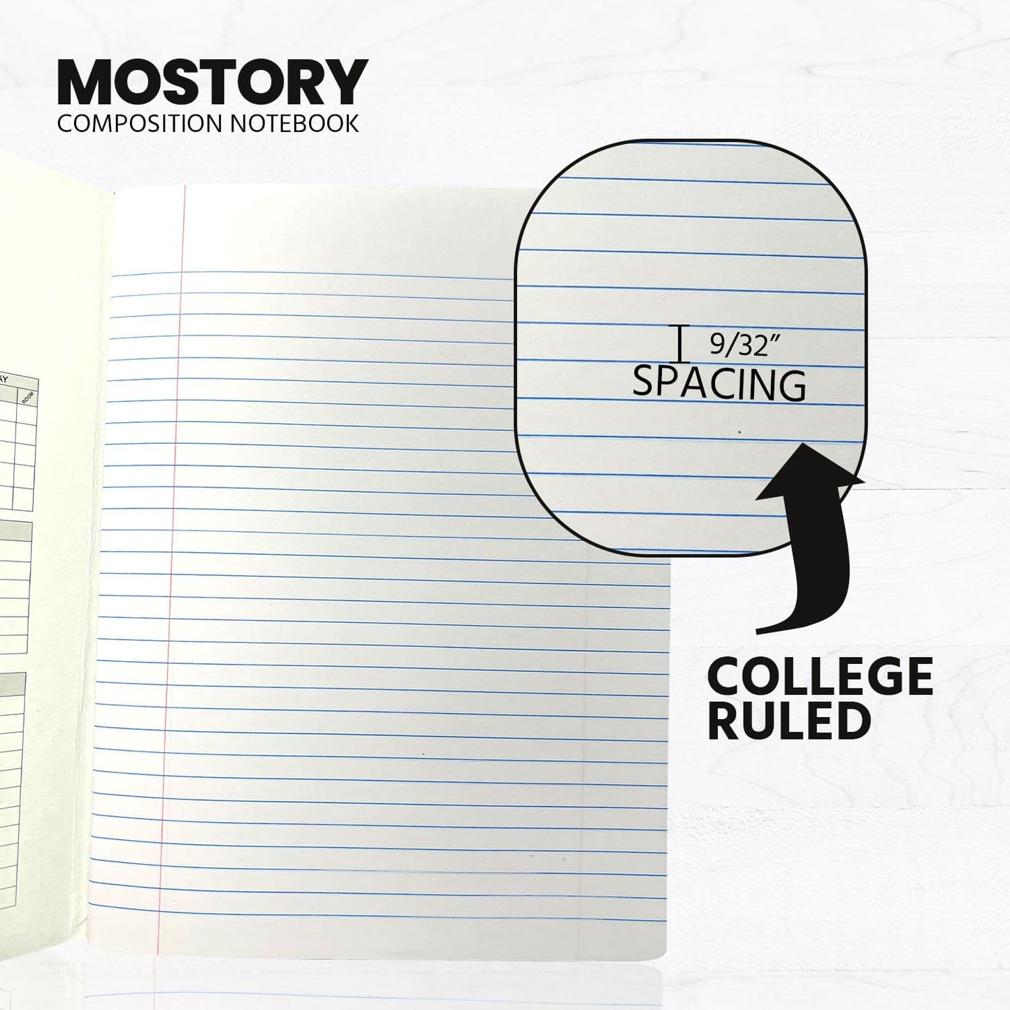 MOSTORY 50 Pack Bulk Composition Notebook - College Ruled 200 Pages (100 Sheets), Size 7.5" x 9.75", Bulk School Supplies, Office, Bulk Notebooks for School, Writing Journal Notebook with Lined Paper
