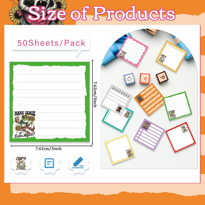 Inspirational Sticky Notes Gifts - 9 Pack Funny Positive Quotes Notepads 3x3 Inches, Fun Motivational Self-Adhesive Memo Pads Office Study Supplies for Friends Coworkers (450 Sheets)