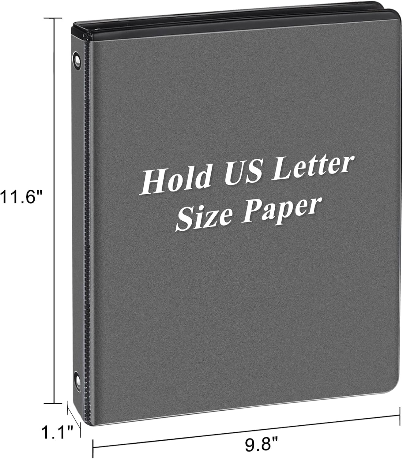 CIXILDTS 0.5-inch Round Ring Binder, Durable 1/2" 3 Ring Binder Fit Letter Size Paper, Presentation View Binders, White,12-Pack