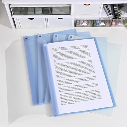 BAYTORY 5Pcs Clear Report Covers with Swing Clip, Plastic Folders for A4 and Letter Size Paper, Clear Front Presentation Binder for School Business, 40 Sheets Capacity/Pack (Blue)