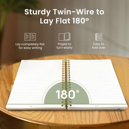 Lined Spiral Notebook Journal for Work, 300 Pages Thick B5 (7.1"x10") College Ruled Journal for Women & Writing, Hardcover Notebook for Note Taking, Perfect for Office Home School Supplies, Purple