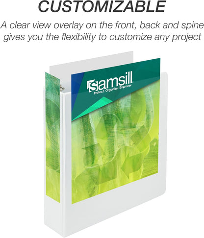 Samsill Plant-Based 2 Inch Durable Round Ring, View Binder, Eco-Friendly, USDA Certified Biobased, Single, Turquoise