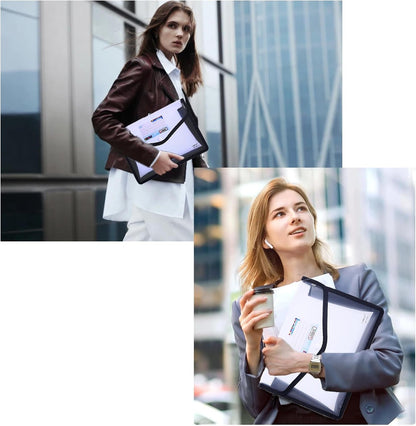 Expandable File Folder Organizer for Documents, 2PCS Plastic A4 Expanding File Folders Organizer Important for Documents