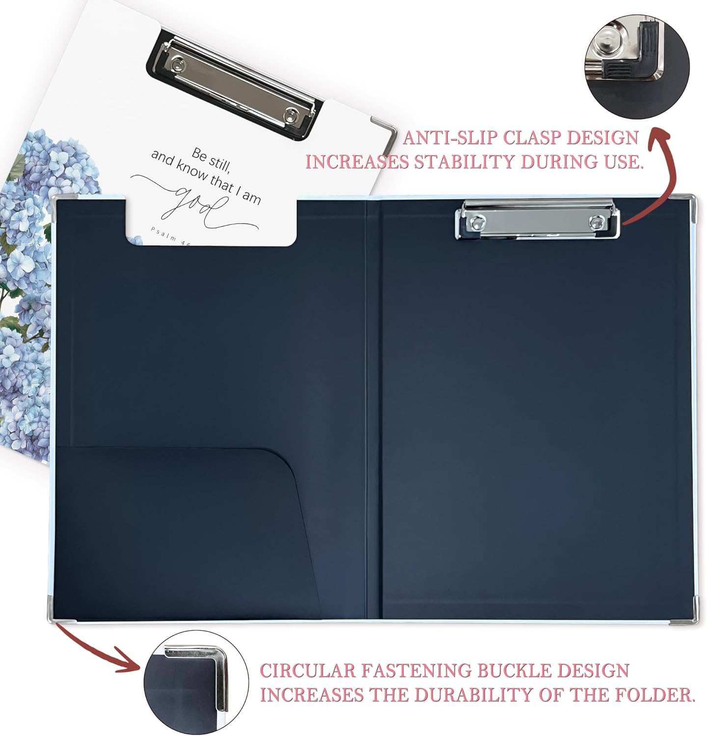 Trendy Black Leopard Print Clipboard Folio with Storage for Office Classroom, Preppy Dark Cheetah Print Padfolio with Metal Clip for Nurses Teachers Students Women Men, 12.4x9.25 in