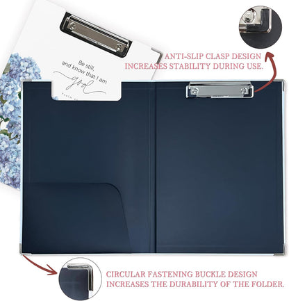 Trendy Black Leopard Print Clipboard Folio with Storage for Office Classroom, Preppy Dark Cheetah Print Padfolio with Metal Clip for Nurses Teachers Students Women Men, 12.4x9.25 in