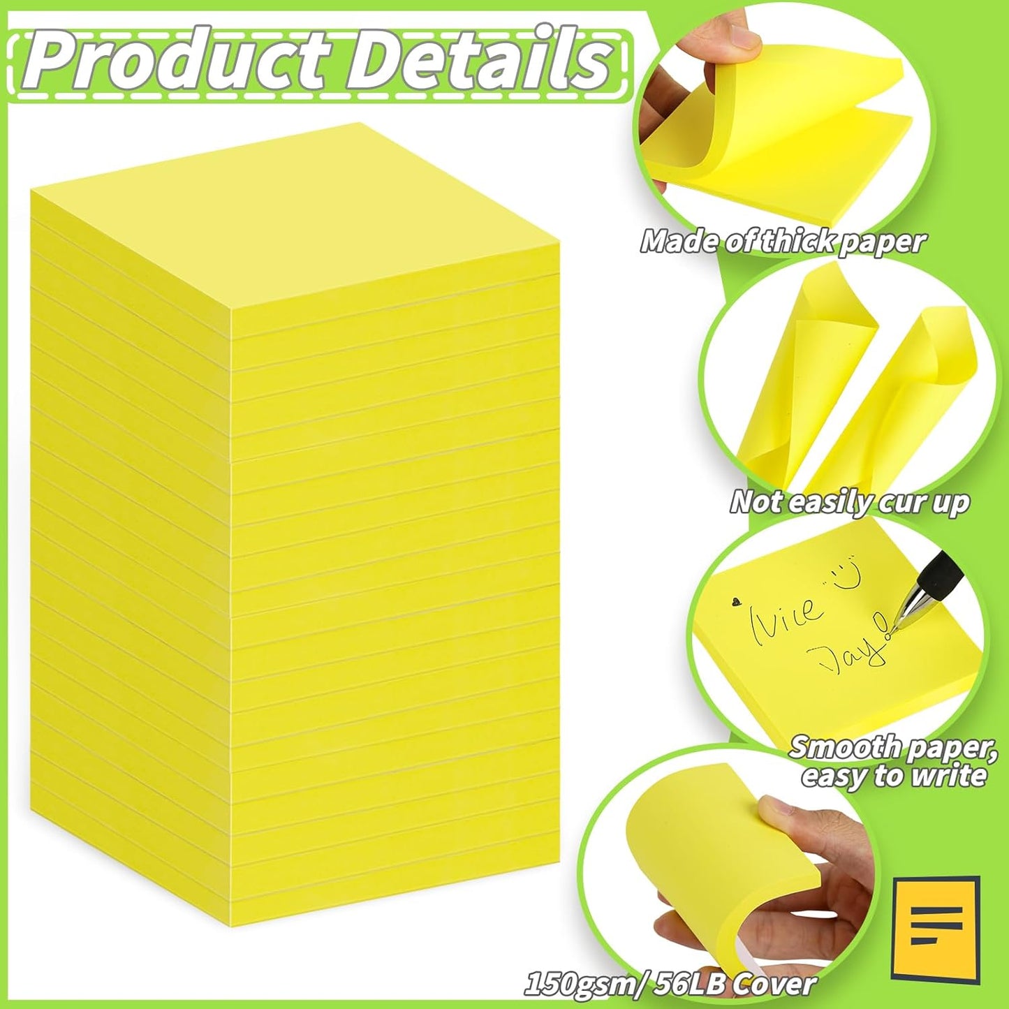 100 Pack Sticky Notes Bulk 3 x 3 in Self-Stick Note Pads Colorful Posted Note in 20 Colors Adhesive Paper Memo 50 Sheets/Pad Easy to Post for Office Home School Meetings Notebook Wall Door Window