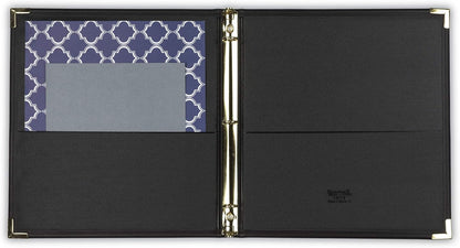 Samsill Classic Collection Leather 3 Ring Binder, Executive Presentation Portfolio, 0.5 Inch (Holds 100 Sheets), Brass Round Ring, Burgundy