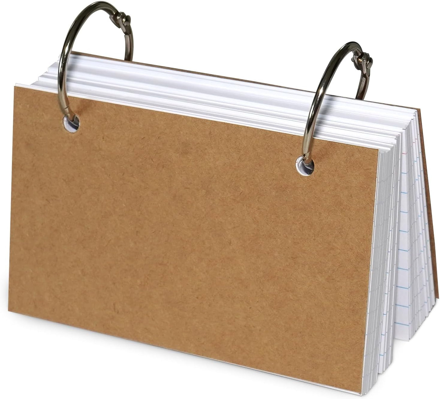 3x5 Lined Index Cards with Ring Binder Holder and Dividers, 100 Ruled Cards, Blue