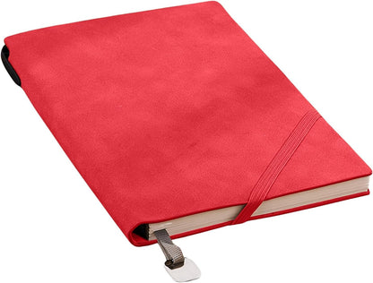 Faux Leather Notebook Journal - 200 Pages Lined Vegan Leather Journal for Writing, A5 Soft-Cover Journaling Notebook Gift Set with Pen for Travel, Office, Daily Writing