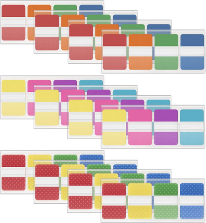 KICNIC Sticky Index Tabs 480 Pieces, 1 Inch Divider Tabs Stick On, Page Marker Bookmark, Write Tab Flags Self Adhesive, 6 Dispensers, 20 Pcs/Color
