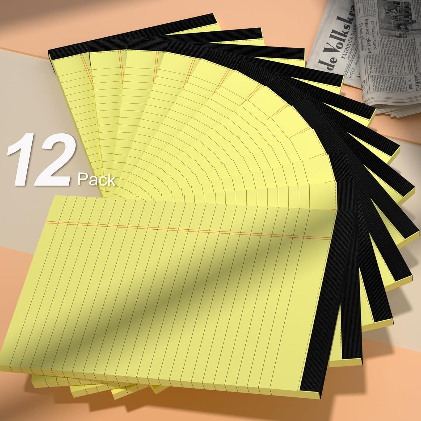 5 Pcs Note Pads 5 x 8 Inch Small Legal Pads 5 x 8 Colored Notepad 5 x 8 Micro Perforated Writing Pads Lined Paper College Ruled 30 Sheets Notebook for Study, To-Do Lists, School & Office Supplies