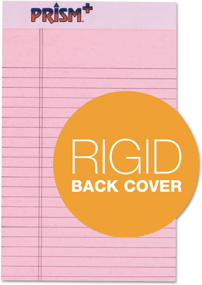 TOPS Prism+ Writing Pads, 5x 8, Perforated, Jr. Legal Ruled, Narrow 1/4 Spacing, Orchid, 50 Sheets, 12 Pack (63040)