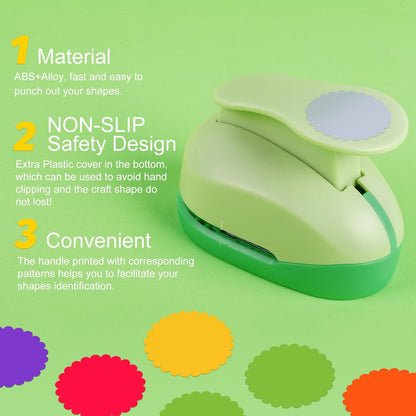 UCEC 2 Inch Circle Punch, Paper Punch, 2 Inch Hole Punch, Circle Hole Punch Cutters for Paper Crafts DIY Handmade Crafting Scrapbook Tools Cards Arts Fun Projects