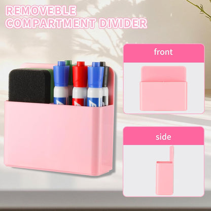 Camelmother 2Magnetic Marker Holder For Whiteboard Dry Erase Marker Holder For Office Refrigerator Fridge Classroom Must (black)