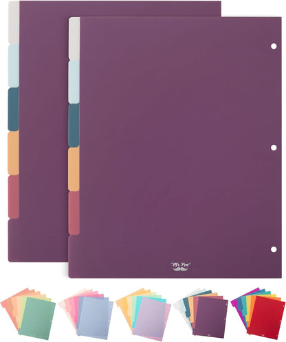 Mr. Pen- Binder Dividers, 6 Tab Dividers, Pack of 2 Sets (12 Dividers Total), Dividers