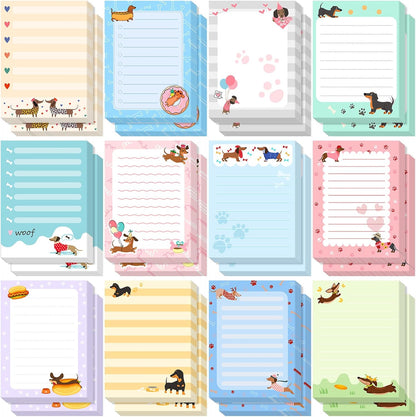 Gilprop 24 Pack Cat Sticky Notes Gift 3x4 Inch Cute Self Stick Notepads Adhesive Cartoon Cat Memo Pad Fun Kawaii Animal Sticky Notes for Teacher Women Valentines Office Home Christmas Pet Lover Gift