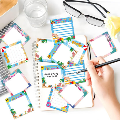 Inspirational Sticky Notes Gifts - 9 Pack Funny Positive Quotes Notepads 3x3 Inches, Fun Motivational Self-Adhesive Memo Pads Office Study Supplies for Friends Coworkers (450 Sheets)