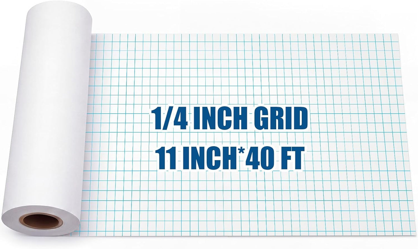 Jetec 1 Roll Large Grid Graph Paper Roll 1" Grid 16.5 Inch x 98ft Sewing Pattern Paper for Back to School Classroom Teaching Drafting Supplies Kids Students Gifts