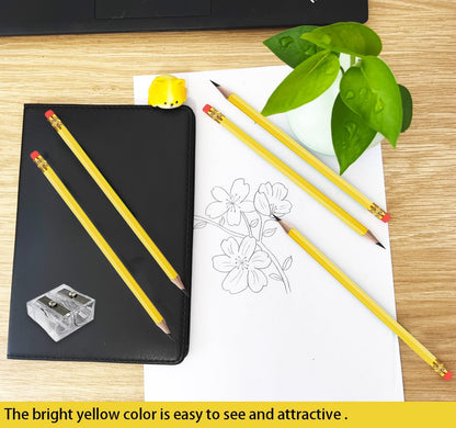 Adhere 25pcs Woodcase Pencils with Eraser Premium Pre-Sharpened Hexagon Graphite 2B pencils ideal for home, office writing including a Free Sharpener(Pink・25pcs)