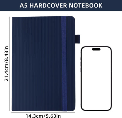 BOBO RABBIT Lined Journal Notebook for Work 100 GSM Thick Paper 300 Pages College Ruled A5 Notebook Hardcover Leather Journal for Writing School Office, 5.63"x8.43"