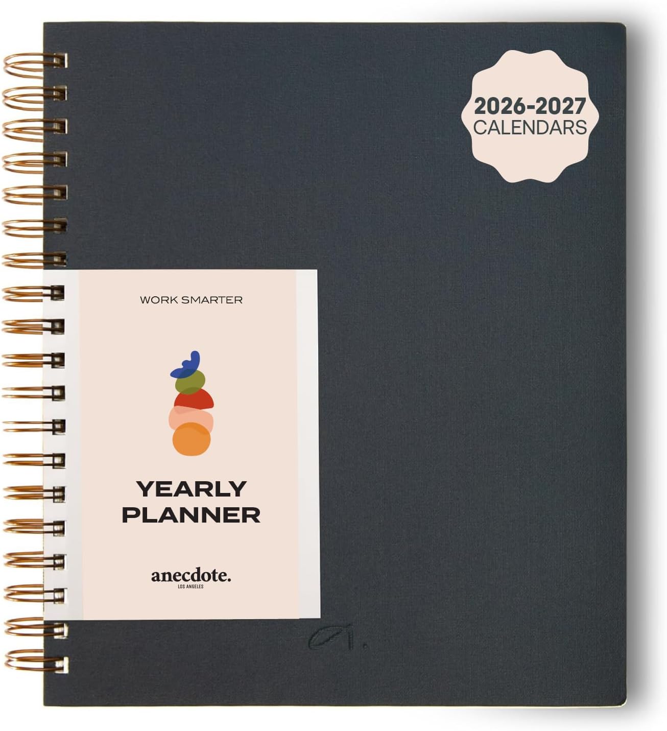 Anecdote Daily Planner w/ 2026-2027 Calendar | Start Anytime 26 Weeks Undated | 1 Page per Day | 8.5" x 5.2" | Hardcover To-Do List Organizer, Plan Your Success, Achieve Productivity Goals (Evergreen)