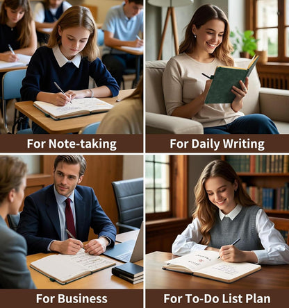 Lined Journal Notebook, A5 200 Pages Leather Journals For Writing Women & Men Travel,business,work & School,college Ruled Notebooks Hardcover Journaling Notebooks Daily Diary, 5.7'' X 8.3''-Purple