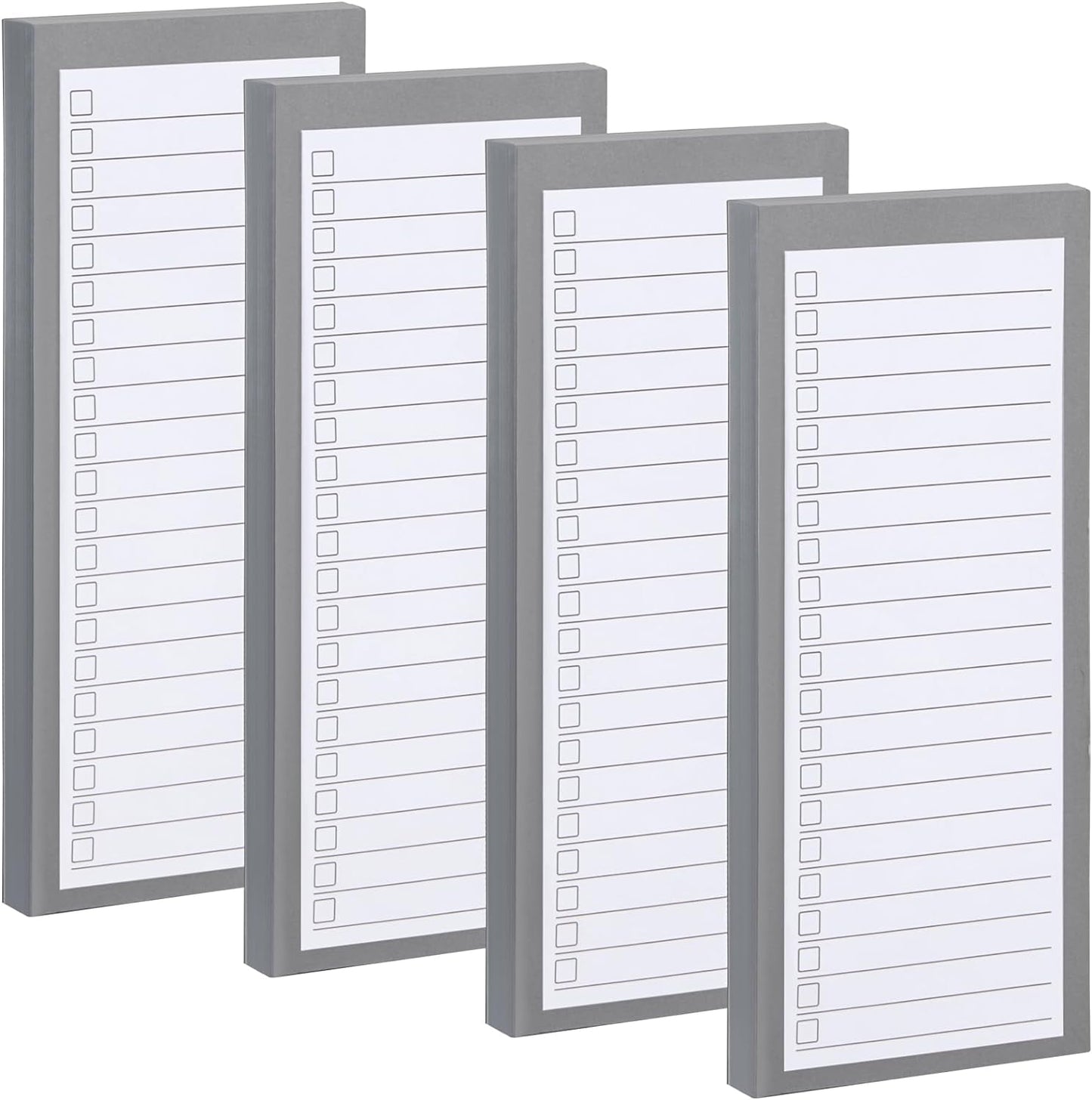 FLIPPED 4 Pack Magnetic Notepads for Refrigerator, Notepad Grocery List Large Magnet Pad for Fridge,Full Magnet Back Design Magnetic Memo Pads for Grocery List, Shopping List, to-Do List(200 Sheets)