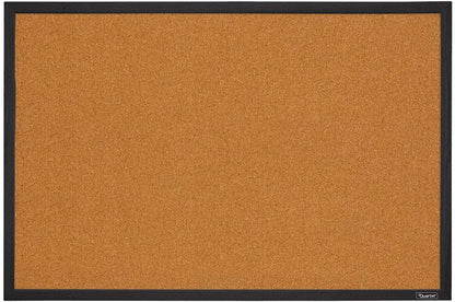 Quartet Cork Bulletin Board, Framed Corkboard, 2' x 3', Black Frame, Message Board, Vision Board (MWDB2436-BK)