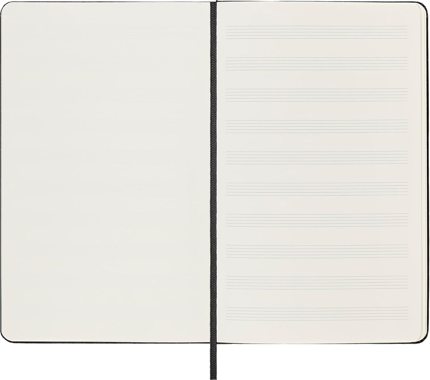 Moleskine Art Music Notebook, Hard Cover, Large (5" x 8.25") Pentagram, Black, 192 Pages