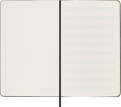 Moleskine Art Music Notebook, Hard Cover, Large (5" x 8.25") Pentagram, Black, 192 Pages