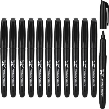 Mr. Pen- Permanent Markers, 12 Pack, Black, Fine Tip, Black Markers, Fine Tip Markers