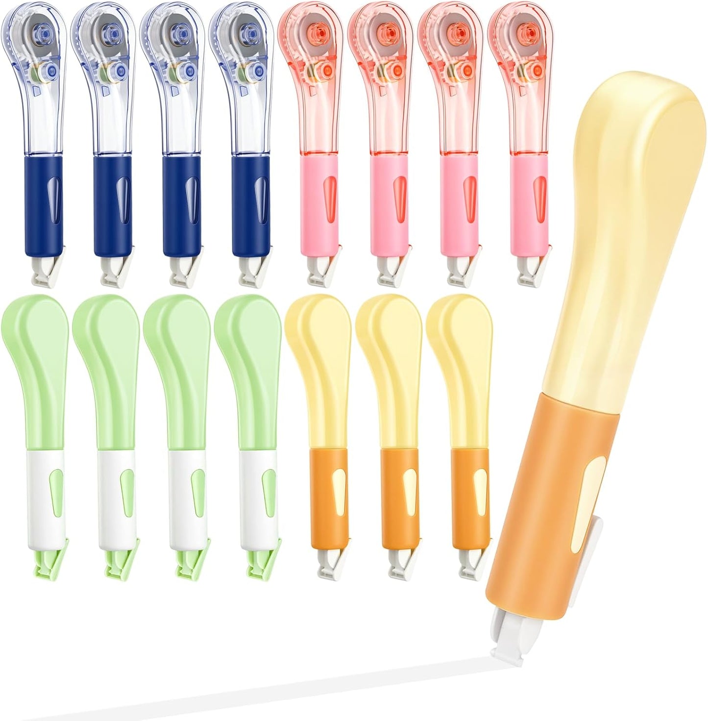19.69ft Correction Tape Pens, Dry Instantly Correction Tape, Smooth Application, Stretch Resistant, Easy to Use Pen Style Applicator for School Office Supplies
