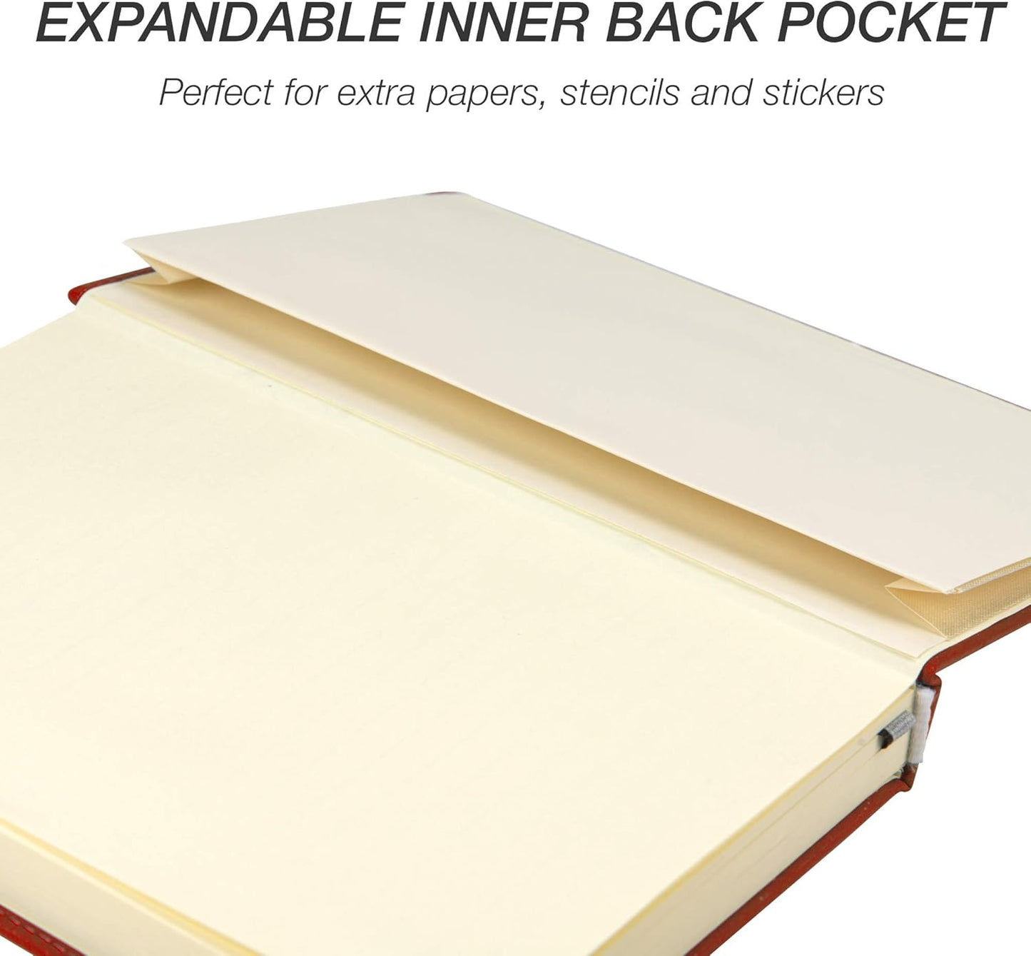 Samsill Large Hardcover Notebook, 240 Lined Notebook Pages, Black, 7.5 x 10 Inch