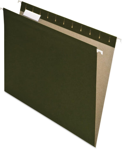 EarthWise by Pendaflex 100% Recycled Hanging Folders, Letter Size, 1/5 Cut, Natural, 25 per Box (74542)