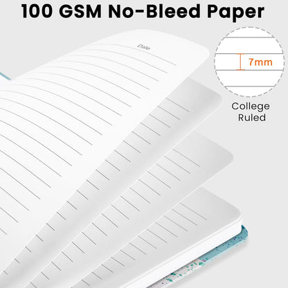 CICPAP Lined Spiral Journal Notebook, A5 College Ruled Notebook for Journaling, Note-Taking, and Daily Planning, Durable Hardcover with an Elegant Design, Purple