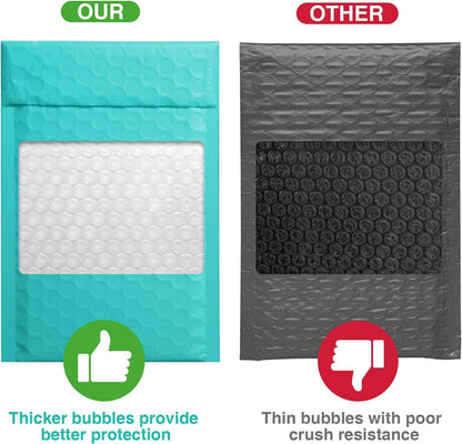 Metronic Bubble Mailers 6x10 Inch 100 Pack Black Usable Size 6x9" Opaque Padded Envelopes Waterproof Bubble Envelopes Cushioning Mailer for Small Business Mailing Makeup Jewelry Gifts