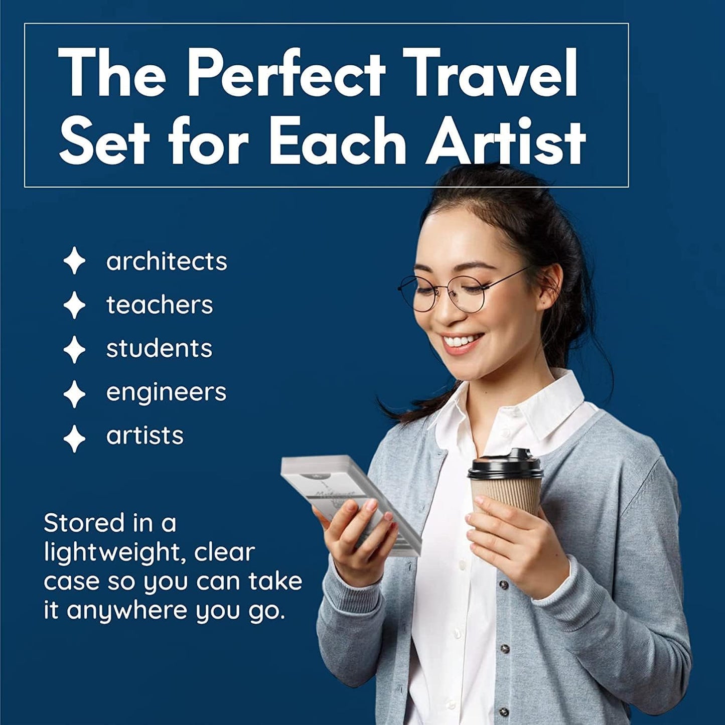 Mozart Essential Set of Lead Refills - 4 Sizes: 0.3, 0.5, 0.7 & 0.9 mm with 100 HB Lead Refills for Each - for Sketch, Architecture, Drafting, Art, Drawing Supplies, Metal Mechanical Pencils
