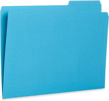 File Folder, 1/3 Cut Tab, Letter Size, Yellow, Great for Organizing and Easy File Storage, 100 Per Box