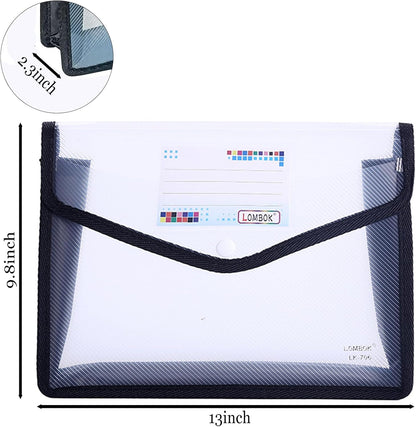 Expandable File Folder Organizer for Documents, 2PCS Plastic A4 Expanding File Folders Organizer Important for Documents