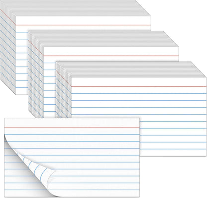 BIGNC Index Cards 3x5, 320 Pack Ruled Flash Cards, Note Cards 3x5 Lined, Flash Cards for Studying Note Taking and To Do List Double Side Lined, White