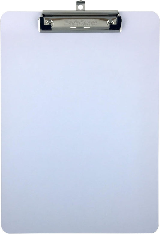 Clipboard Dry Erase Surface 9'' x 12.5'' Letter Size Low Profile Clip Whiteboard Single (Pack of 1)
