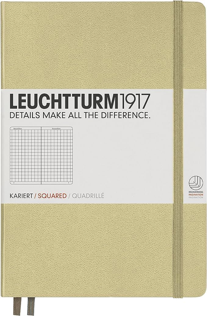LEUCHTTURM1917 - Notebook Hardcover Medium A5-251 Numbered Pages for Writing and Journaling (Navy, Ruled)