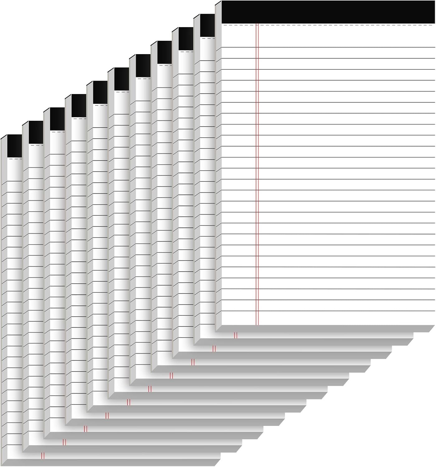 Nichela 5" x 8" Note Pads 12 Pack of Legal Pads 30 Sheets Notepad College Ruled Small Writing Pads Perforated Pages Paper Pads 80GSM Heavyweight Paper Note Pads for Home, Office, or School