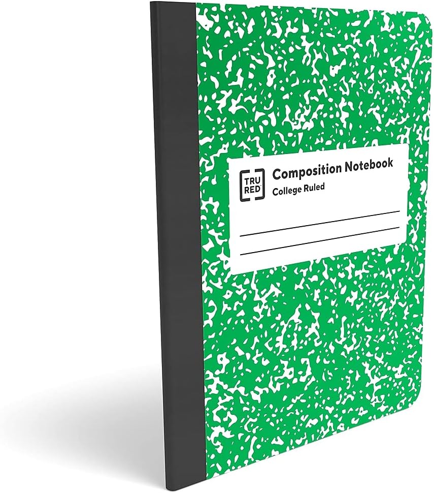 STAPLES Composition Notebook, 9.75” x 7.5”, College Ruled, 100 Sheets, Assorted Colors, 48/Carton