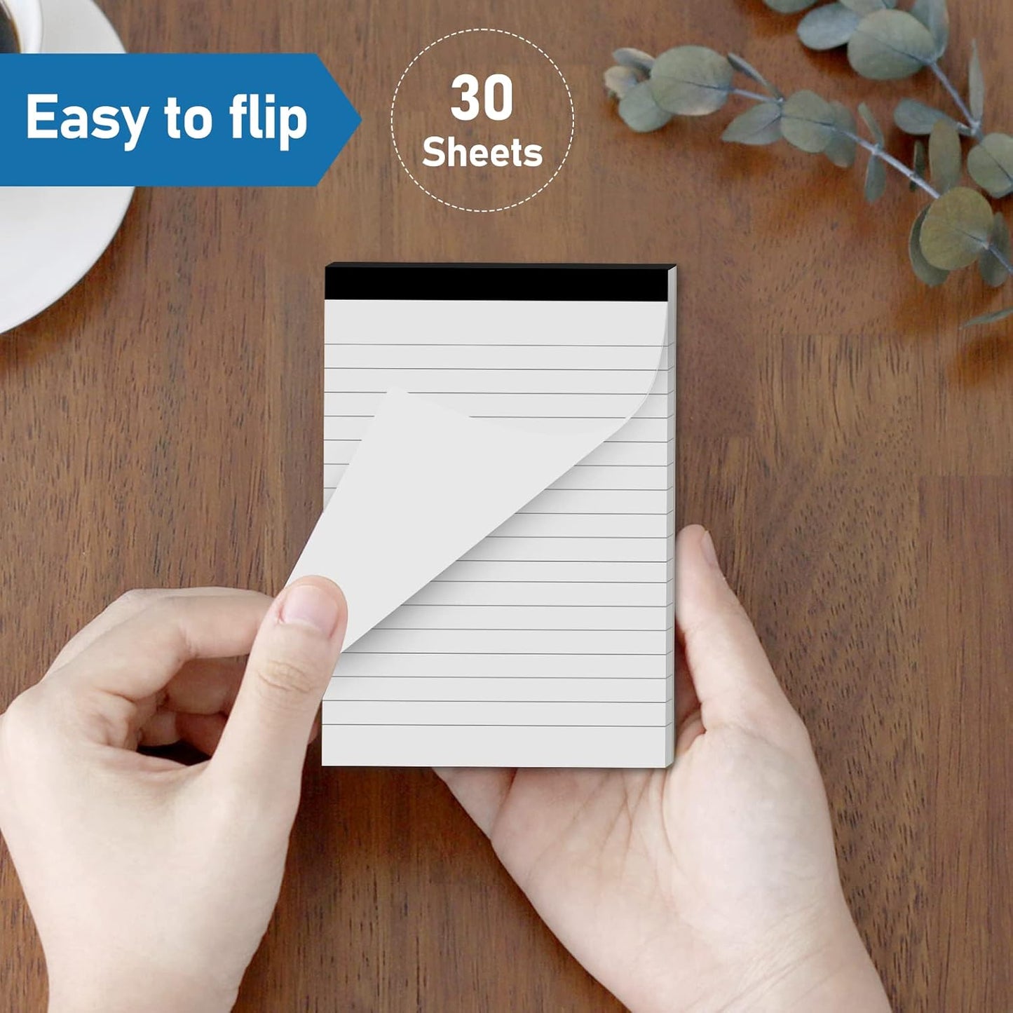 12 Pack Note Pads Refills 4 x 6 Inch Memo Pads Writing Pads, White Small Notepads Scratch Pads Mini Notepad with 30 Sheets Lined Paper in Each Pad
