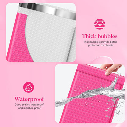 Fuxury Bubble Mailers 10.5x16 Inch 40 Pack Self Seal Padded Envelopes Waterproof Mailing Envelopes Bubble Padded Cushioning Padded Mailers Bubble Bags for Packaging Small Business Large #5 Black