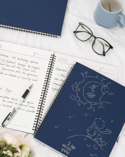 Dynta 3Packs Large Spiral Notebooks 8.5 "x 11" Lined College Ruled Journals for Work, School, Good for Students and Office, 160 Pages/80 Sheets with 100 GSM Lined Paper(3 Colors)