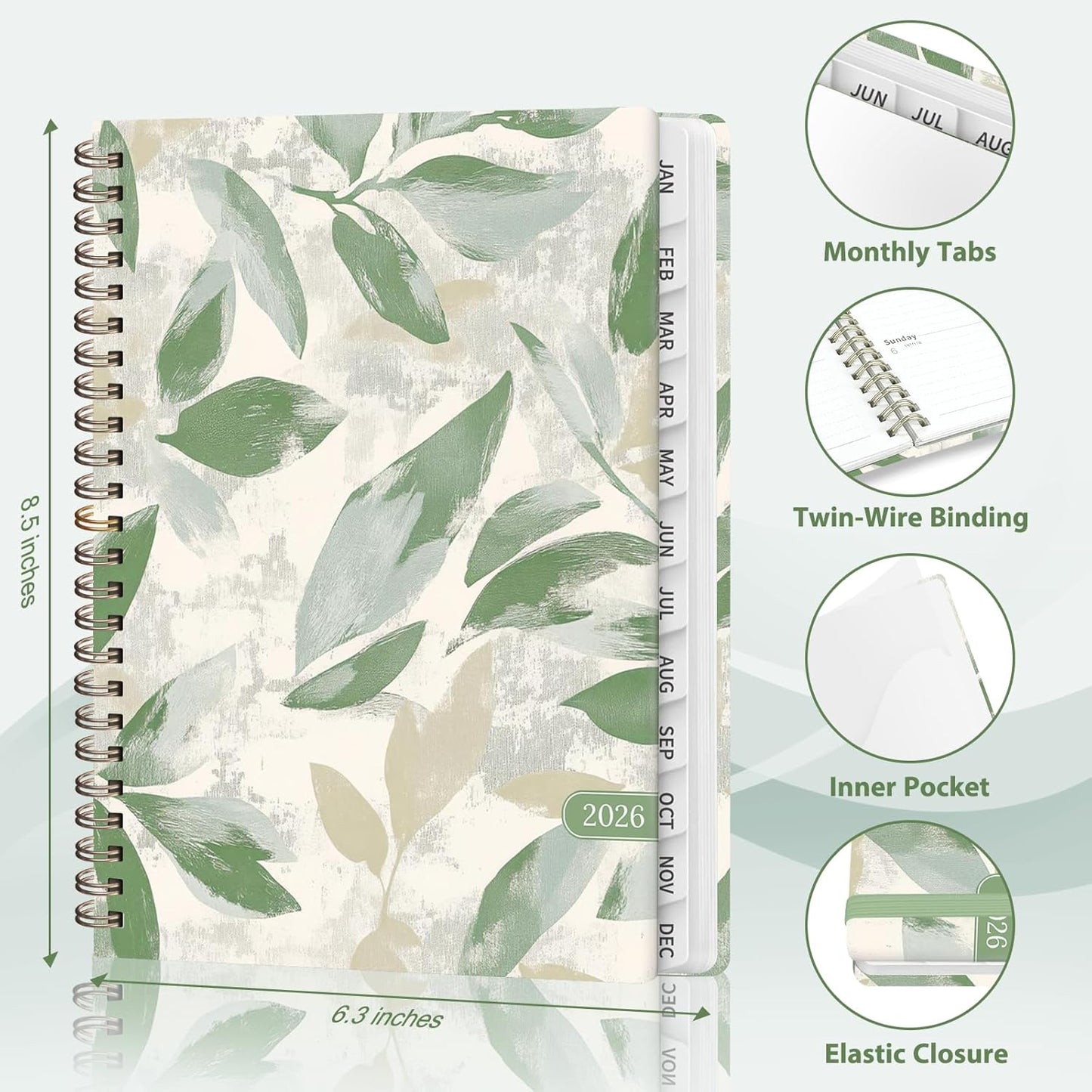Planner 2026-2027, Weekly and Monthly Academic Year Calendar Planner, July 2026 - June 2027, Daily Agenda Book for Office School Supplies, A5(6.3'' x 8.5'')